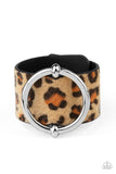 Asking FUR Trouble - Brown Bracelet - Paparazzi Accessories Bracelet Bedazzle Me Pretty Mobile Fashion Boutique