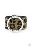 Asking FUR Trouble - Green Bracelet - Paparazzi Accessories Bracelet Bedazzle Me Pretty Mobile Fashion Boutique