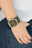 Asking FUR Trouble - Green Bracelet - Paparazzi Accessories Bracelet Bedazzle Me Pretty Mobile Fashion Boutique