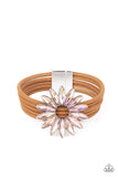 Astral Adventure - Orange Bracelet - Paparazzi Accessories Bracelet Bedazzle Me Pretty Mobile Fashion Boutique