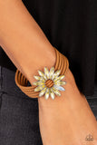 Astral Adventure - Yellow Bracelet - Paparazzi Accessories Bracelet Bedazzle Me Pretty Mobile Fashion Boutique