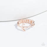 Astral Allure - Rose Gold Ring - Paparazzi Accessories Ring Bedazzle Me Pretty Mobile Fashion Boutique