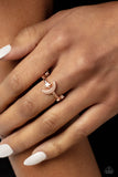 Astral Allure - Rose Gold Ring - Paparazzi Accessories Ring Bedazzle Me Pretty Mobile Fashion Boutique