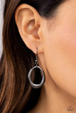 Asymmetrically Artisan - Black Earrings - Paparazzi Accessories Earrings Bedazzle Me Pretty Mobile Fashion Boutique
