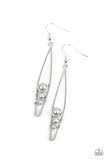 Atlantic Allure - Silver Earrings - Paparazzi Accessories Earrings Bedazzle Me Pretty Mobile Fashion Boutique