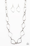Attitude Adjustment - Silver Necklace - Paparazzi Accessories Necklace Bedazzle Me Pretty Mobile Fashion Boutique