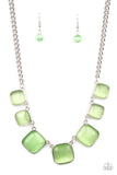 Aura Allure - Green Necklace - Paparazzi Accessories Necklace FS-Bedazzle Me Pretty Mobile Fashion Boutique