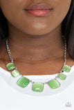 Aura Allure - Green Necklace - Paparazzi Accessories Necklace FS-Bedazzle Me Pretty Mobile Fashion Boutique