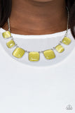 Aura Allure - Yellow Necklace - Paparazzi Accessories Necklace FS-Bedazzle Me Pretty Mobile Fashion Boutique