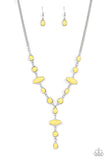 Authentically Adventurous - Yellow Necklace - Paparazzi Accessories Necklace Bedazzle Me Pretty Mobile Fashion Boutique