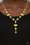 Authentically Adventurous - Yellow Necklace - Paparazzi Accessories Necklace Bedazzle Me Pretty Mobile Fashion Boutique