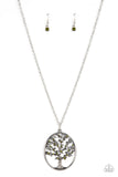 Autumn Abundance - Green Necklace - Paparazzi Accessories Necklace Bedazzle Me Pretty Mobile Fashion Boutique