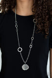 Autumn Collage - Silver Necklace - Paparazzi Accessories Necklace Bedazzle Me Pretty Mobile Fashion Boutique