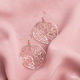 Autumn Harvest - Rose Gold Earrings - Paparazzi Accessories Earrings Bedazzle Me Pretty Mobile Fashion Boutique