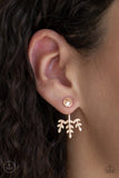 Autumn Shimmer - Rose Gold Post Earrings - Paparazzi Accessories Earrings Bedazzle Me Pretty Mobile Fashion Boutique