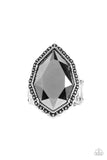 Avant-GRANDEUR - Silver Ring - Paparazzi Accessories Ring Bedazzle Me Pretty Mobile Fashion Boutique