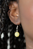 Awe-Inspiring Iridescence - Yellow Necklace - Paparazzi Accessories Necklace Bedazzle Me Pretty Mobile Fashion Boutique