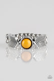 Awesomely ARROW-Dynamic - Yellow Ring - Paparazzi Accessories Ring Bedazzle Me Pretty Mobile Fashion Boutique