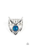 Axial Angle - Blue Ring - Paparazzi Accessories Ring Bedazzle Me Pretty Mobile Fashion Boutique