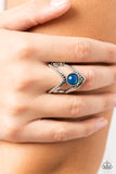Axial Angle - Blue Ring - Paparazzi Accessories Ring Bedazzle Me Pretty Mobile Fashion Boutique
