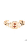 Aztec Allure - Gold Bracelet - Paparazzi Accessories Bracelet Bedazzle Me Pretty Mobile Fashion Boutique