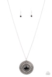 Aztec Apex - Black Necklace - Paparazzi Accessories Necklace Bedazzle Me Pretty Mobile Fashion Boutique