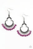Babe Alert - Purple Earrings - Paparazzi Accessories Earrings Bedazzle Me Pretty Mobile Fashion Boutique