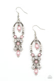 Back In The Spotlight - Pink Earrings - Paparazzi Accessories Earrings Bedazzle Me Pretty Mobile Fashion Boutique