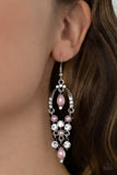 Back In The Spotlight - Pink Earrings - Paparazzi Accessories Earrings Bedazzle Me Pretty Mobile Fashion Boutique
