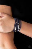 Back To BACKPACKER - Blue Bracelet - Paparazzi Accessories Bracelet Bedazzle Me Pretty Mobile Fashion Boutique