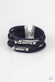 Back To BACKPACKER - Blue Bracelet - Paparazzi Accessories Bracelet Bedazzle Me Pretty Mobile Fashion Boutique