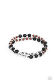 Backcountry Beauty - Black Bracelet - Paparazzi Accessories Bracelet Bedazzle Me Pretty Mobile Fashion Boutique