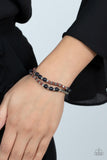 Backcountry Beauty - Black Bracelet - Paparazzi Accessories Bracelet Bedazzle Me Pretty Mobile Fashion Boutique