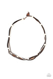 Backpack Paradise - Copper Necklace - Paparazzi Accessories Necklace Bedazzle Me Pretty Mobile Fashion Boutique