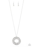 Bad HEIR Day - White Necklace - Paparazzi Accessories Necklace Bedazzle Me Pretty Mobile Fashion Boutique