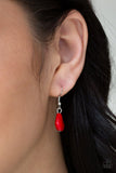 BADLAND To The Bone - Red Necklace - Paparazzi Accessories Necklace Bedazzle Me Pretty Mobile Fashion Boutique