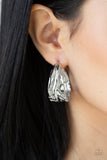 Badlands and Bellbottoms - Silver Earrings - Paparazzi Accessories Earrings Bedazzle Me Pretty Mobile Fashion Boutique
