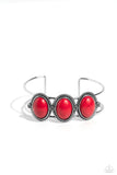 Badlands Backdrop - Red Bracelet - Paparazzi Accessories Bracelet Bedazzle Me Pretty Mobile Fashion Boutique