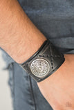 Badlands Bandit - Black Bracelet - Paparazzi Accessories Bracelet Bedazzle Me Pretty Mobile Fashion Boutique