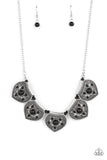 Badlands Basin - Black Necklace - Paparazzi Accessories Necklace Bedazzle Me Pretty Mobile Fashion Boutique