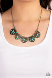 Badlands Basin - Brass Necklace - Paparazzi Accessories Necklace Bedazzle Me Pretty Mobile Fashion Boutique