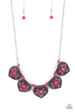 Badlands Basin - Pink Necklace - Paparazzi Accessories Necklace Bedazzle Me Pretty Mobile Fashion Boutique