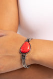 Badlands Bounty - Red Bracelet - Paparazzi Accessories Bracelet Bedazzle Me Pretty Mobile Fashion Boutique