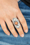 Badlands Garden - Brown Ring - Paparazzi Accessories Ring Bedazzle Me Pretty Mobile Fashion Boutique