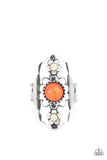 Badlands Garden - Orange Ring - Paparazzi Accessories Ring Bedazzle Me Pretty Mobile Fashion Boutique