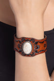 Badlands Rover - White Bracelet - Paparazzi Accessories Bracelet Bedazzle Me Pretty Mobile Fashion Boutique