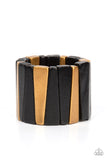 Bahama Boardwalk - Black Bracelet - Paparazzi Accessories Bracelet Bedazzle Me Pretty Mobile Fashion Boutique