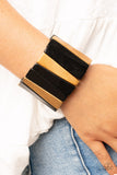 Bahama Boardwalk - Black Bracelet - Paparazzi Accessories Bracelet Bedazzle Me Pretty Mobile Fashion Boutique