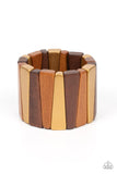 Bahama Boardwalk - Brown Bracelet - Paparazzi Accessories Bracelet Bedazzle Me Pretty Mobile Fashion Boutique