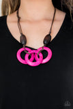 Bahama Drama - Pink Necklace - Paparazzi Accessories Necklace FS-Bedazzle Me Pretty Mobile Fashion Boutique